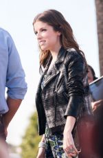 ANNA KENDRICK on the Set of Extra in Universal City