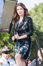 ANNA KENDRICK on the Set of Extra in Universal City