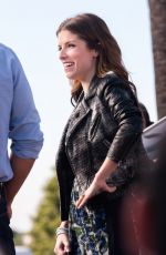 ANNA KENDRICK on the Set of Extra in Universal City