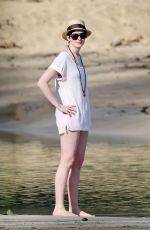 ANNE HATHAWAy at a Beach in Hawaii
