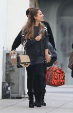 ARIANA GRANDE Leaves a Recording Studio in Hollywood