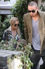 ASHLEE SIMPSON Arrives at a Friends House in Hollywood