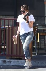 ASHLEY BENSN at a Coffee Bean in West Hollywood