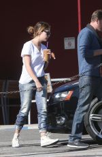 ASHLEY BENSON at a Coffee Bean in Hollywood