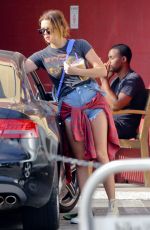 ASHLEY BENSON at the Coffee Bean in West Hollywood