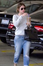 ASHLEY BENSON in Jeans at Whole Foods in Los Angeles