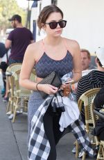 ASHLEY BENSON in Sports Bra Leaves a Gym in Los Angeles