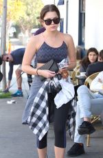 ASHLEY BENSON in Sports Bra Leaves a Gym in Los Angeles