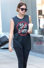 ASHLEY BENSON in Tights Leaves a Gym in West Hollywood
