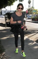 ASHLEY BENSON Leaves a Gym in West Hollywood