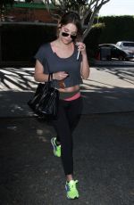 ASHLEY BENSON Leaves a Gym in West Hollywood