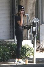 ASHLEY BENSON Outside a Gym in Los Angeles