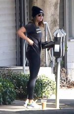 ASHLEY BENSON Outside a Gym in Los Angeles