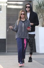 ASHLEY TISDALE Going to Equinox Gym in Los Angeles