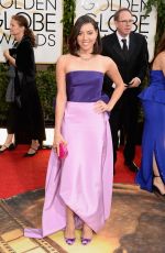 AUBREY PLAZA at 71st Annual Golden Globe Awards