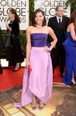 AUBREY PLAZA at 71st Annual Golden Globe Awards