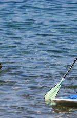 AVA SAMBORA in Bikini Paddle Boarding in Hawaii