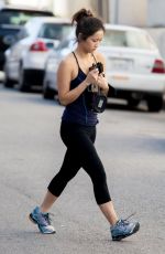 BRENDA SONG in Tights Leaves a Gym in Studio City