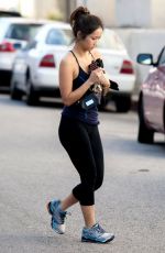 BRENDA SONG in Tights Leaves a Gym in Studio City
