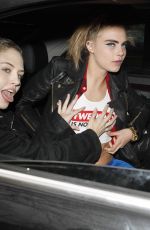 CARA DELEVINGNE and MICHELLE RODRIGUEZ Leaves Chanel Fashion Show in Paris