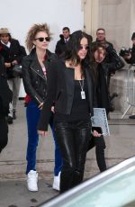 CARA DELEVINGNE and MICHELLE RODRIGUEZ Leaves Chanel Fashion Show in Paris