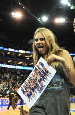 CARA DELEVINGNE at Nets Hawks Game in London