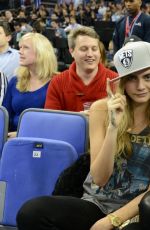 CARA DELEVINGNE at Nets Hawks Game in London