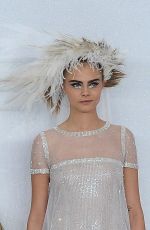 CARA DELEVINGNE - Chanel Fashion Show in Paris