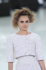 CARA DELEVINGNE - Chanel Fashion Show in Paris