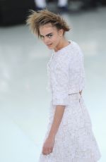 CARA DELEVINGNE - Chanel Fashion Show in Paris