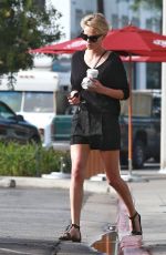 CHARLIZE THERON at a Coffee Bean in Beverly Hills