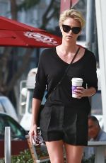 CHARLIZE THERON at a Coffee Bean in Beverly Hills