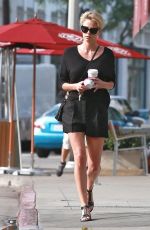 CHARLIZE THERON at a Coffee Bean in Beverly Hills