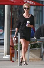 CHARLIZE THERON at a Coffee Bean in Beverly Hills