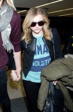 CHLOE MORETZ at LAX Airport