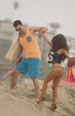 COURTNEY STODDEN in Bikini Having Fun on the Beach in Los Angeles