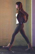 DAKOTA JOHNSON on the Set of Fifty Shades of Grey in Vancouver