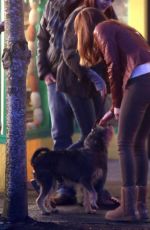 DAKOTA JOHNSON on the Set of Fifty Shades of Grey in Vancouver