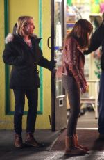 DAKOTA JOHNSON on the Set of Fifty Shades of Grey in Vancouver