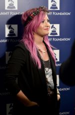DEMI LOVATO at 56th Grammy Awards Backstage at Grammys Pre-Party