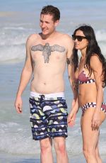 DEMI MOORE in Bikini on the Beach in Mexico