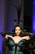 DITA VON TEESE at Jean Paul Gaultier Haute Couture Fashion Show in Paris