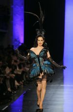 DITA VON TEESE at Jean Paul Gaultier Haute Couture Fashion Show in Paris