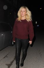 ELLIE GOULDING Leaves Oxo Tower Brasserie in London