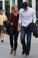 EMILY BLUNT and John Krasinski Leaves the Arclight Cinemas in Los Angeles