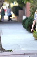 EMILY BLUNT Arrives at Cafe Gratitude in Hollywood