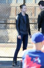 EMILY VANCAMP on the Set of Revenge in Los Angeles