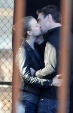 EMILY VANCAMP on the Set of Revenge in Los Angeles