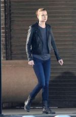 EMILY VANCAMP on the Set of Revenge in Los Angeles