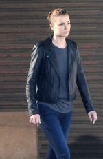 EMILY VANCAMP on the Set of Revenge in Los Angeles